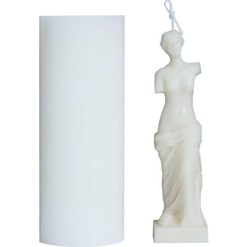 Candle Silicone Mold Venus 3D Human Shape Creative Nordic Style Decoration (White)
