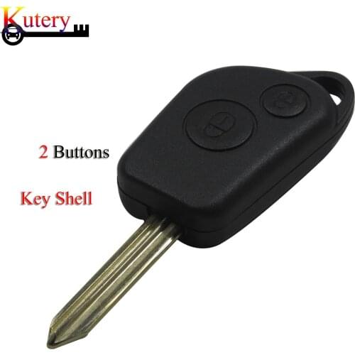 Kutery Replacement Remote Car Key Shell For Citroen C2 C3 C4 For Peugeot 106 205 206 306 307 405 406 2Buttons Key Case Fob