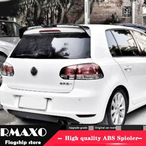 For Golf 6 Spoiler 2010-2013 Volkswagen Golf 6 ADGK Spoiler ABS plastic Material Car Rear Wing Color Rear Spoiler