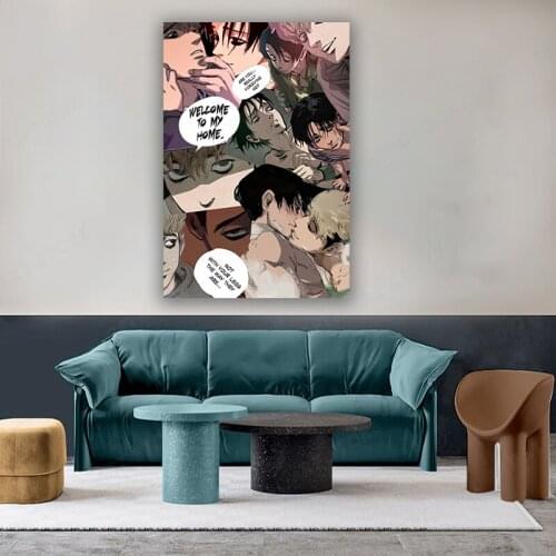 Killing Stalking Japanese Anime Wall Decor Art Manga Covers Room Aesthetic Posters Prints Canvas Art Modern Family Bedroom Decor