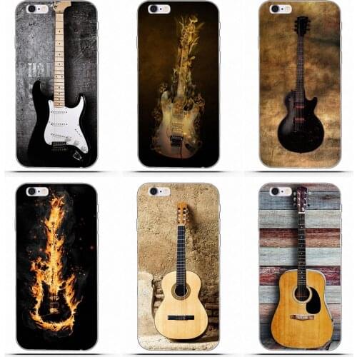 Wexoeq TPU Case Cover For Galaxy Alpha Core Prime Note 4 5 8 S3 S4 S5 S6 S7 S8 S9 mini edge Plus Guitar Instrument Music