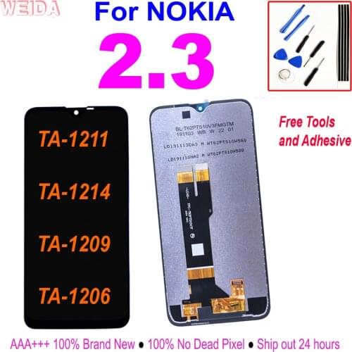 AAA+ New 6.2" For NOKIA 2.3 TA-1211 TA-1214 TA-1209 TA-1206 LCD Display Touch Screen Digitizer Assembly For NOKIA 2.3 LCD Screen
