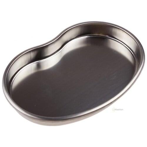 1pc Stainless Steel Surgical Medical Bending Tray Dental Disinfection plate eyebrow lip Tattoo tools