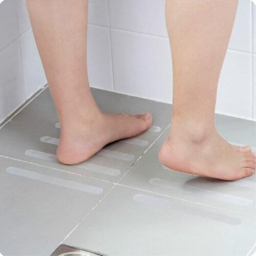 12Pcs Bathroom Tub Shower Anti Slip Stair Tread Clear Tape Waterproof Strong Floor Safety Mat Grip Sticker Applique Accessory
