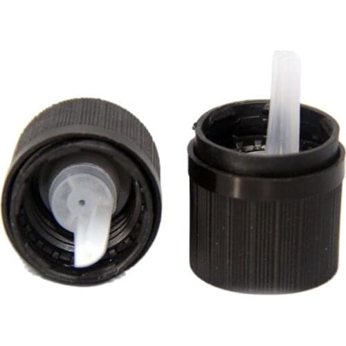 18MM 18/410 black/white childproof tamper evident plastic Cap for 5ml/10m/15ml/20ml/30ml/50ml/100ml essential oil bottle