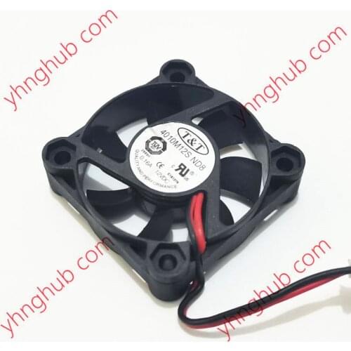 T&T 4010M12B ND8 Server Cooling Fan DC 12V 0.16A 40x40x10mm 2-wire