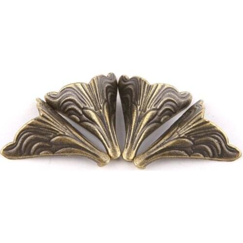 YYSD 8PCS 20x26mm Antique Corner Protectors Bronze Tone Case Box Corners For Furniture Decoration feet Metal Craft Corner