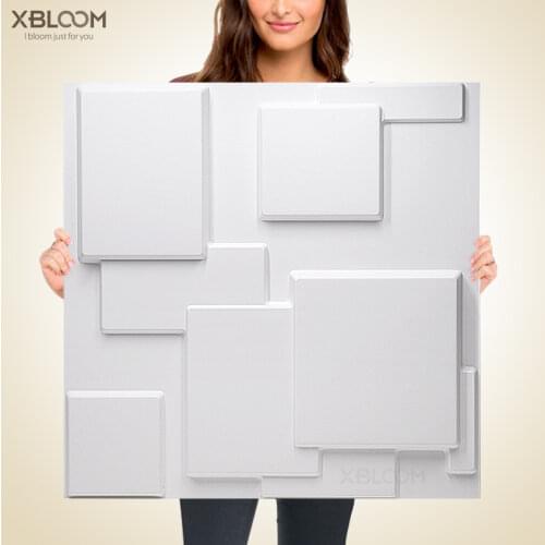 50x50cm 3D tile panel mold plaster wall 3D wall stickers living room wallpaper mural Waterproof 3D Wall sticker Bathroom Kitchen