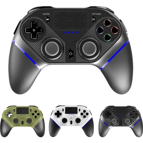 For PS4/Pro/Slim Bluetooth Gamepad Wireless Joystick With Touch Pad LED Light Headphone Jack 6-axis Sensor Game Controller