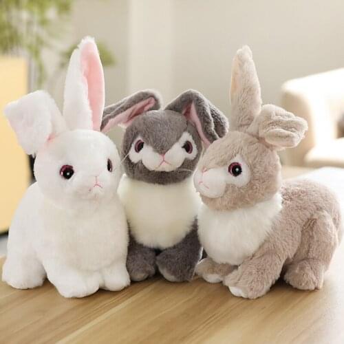 32/40cm Lovely Simulation Rabbit Plush Toys Stuffed Animals Pillow Lifelike Doll For Girls Kids Birthday Gifts Home Decor