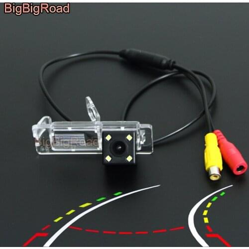 BigBigRoad Car Intelligent Dynamic Trajectory Tracks Rear View Camera For Renault Clio 3 / Lutecia 2005-2015 / Master 2010-2015