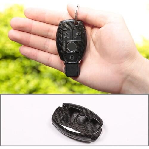 For The Decoration Of Mercedes-Benz Classic Key Shell Protective Cover Real Carbon Fiber Material Smooth Feel