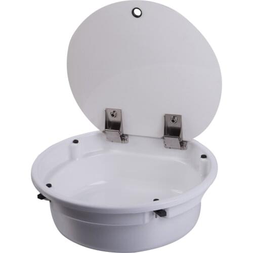 Ф430*140mm Round White Acrylic Sink With Lid GR-Y010A Boat Caravan RV Camper
