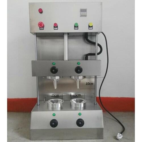 Commercial Umbrella Shape Screw Shape Stainless Steel Pizza Cone Machine Two Working Heads Pizza Making Cone Machine