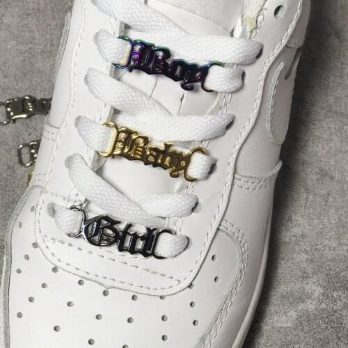 Baby Girl AF Shoelace Buckle Metal Shoelace Shoe Chamr Accessories Metal Shoelace Lock DIY Sports Shoe Kit Metal Shoelace Buckle