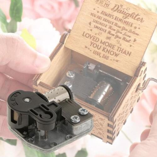 Diy Hand Crank Music Box Motor Mini Music Wind Up Kods Standard Movement Core Boxs Crafts Accessories Bell Clockwork Music O5Z3