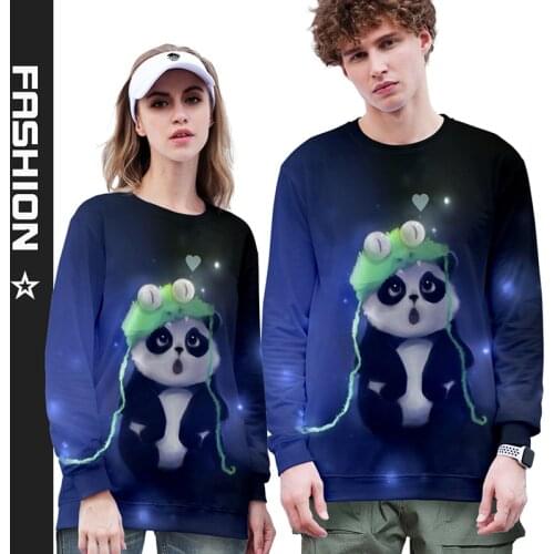 Fashion Print Panda Cute Funny 3d Hoodies Pullover Costume Men Women Capless Sweatshirt Long Sleeve O-neck Unisex 3D Hoodie Tops