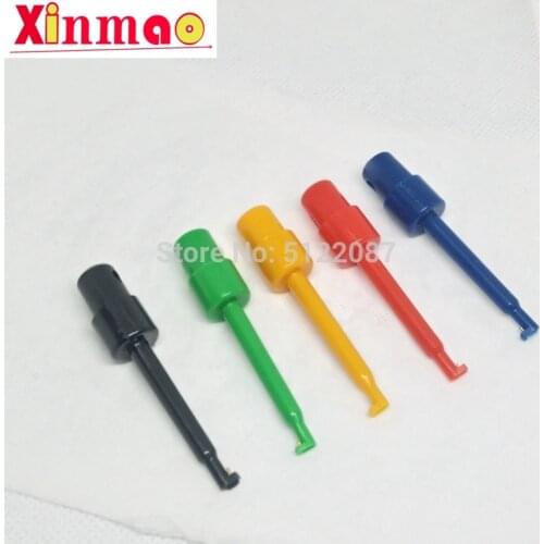 Multimeter Part Colorful Electrical Testing Hook Clip Grabber 5 color 2 Test Probe SMT / SMD Round Colored Single Hook Test Clip
