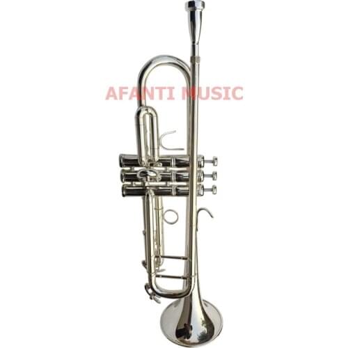 Afanti Music Bb tone / Yellow Brass / Nickel Plated Trumpet (ATP-1402)