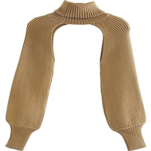 Neue Frauen Rollkragen Kragen langarm Stricken Pullover Femme Chic design Casual Pullover High Street Damen Tops