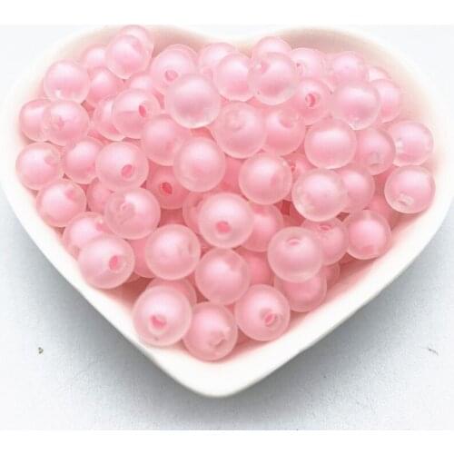 New 8mm 10mm 12mm Acrylic Transparent Frosted Beads Diy Hair Accessories Headrope Hair Circle Handmade Hair Accessories #05