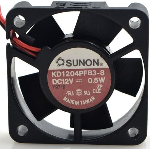 Original FOR SUNON KD1204PFB3-8 12V 0.5W 4CM 4010 2-wire cooling fan