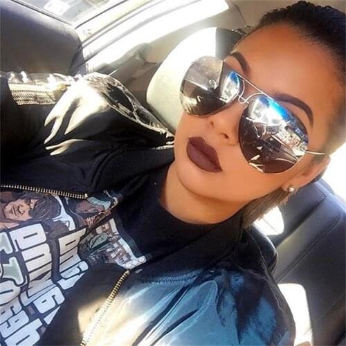 Oversized Sunglasses Women Men Metal Frame Fashion Shades Luxury Brand Designer Sun Glasses Women Clear Lens Glasses
