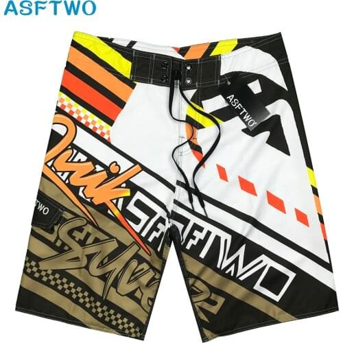 Fitness sports shorts mens five-point surf beach pants quick dry beach pants casual pants fat big pants