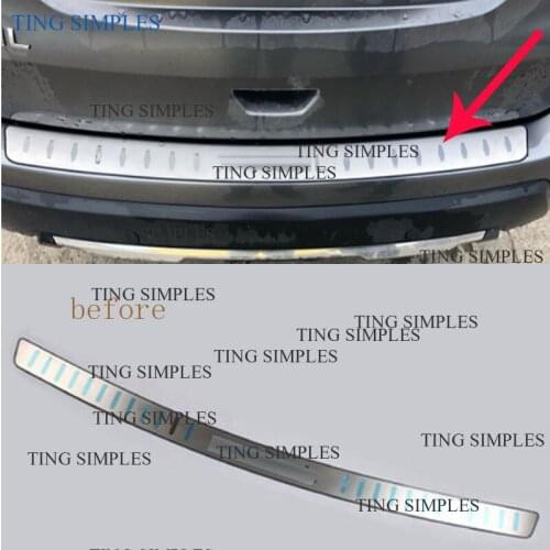 For 2014-2016 2017 2018 Nissan X-Trail X Trail T32 Ultrathin Stainless Rear Bumper Protector Sill Exterior Guard Pedal Accessory
