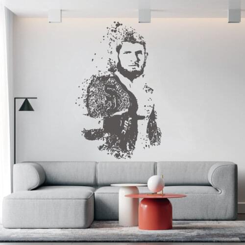 Ultimate Fighting Champion Star Portrait Wall Sticker Fitness Boxing Club Free Fight Boxing Sports Lovers Home Decor Vinyl Decal