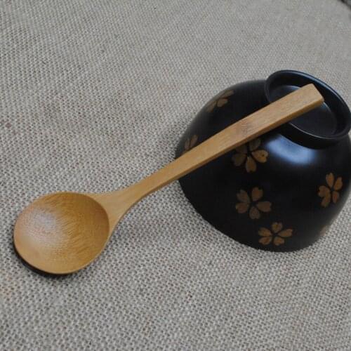 YUJIE Natural Bamboo Honey Spoon Long-Handled Coffee Milk Tea Stir Spoon Kitchen Dining Utensils #002