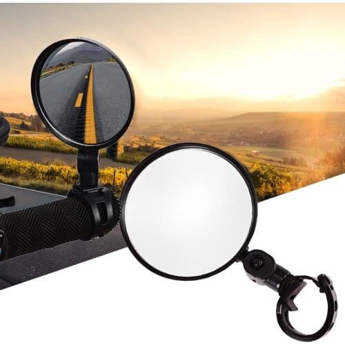 Bike Rear Mirrors 360 Degree Rotation Bicycle Rearview Mirrors Suitable For Mountain Road Bike MTB Handlebar 15mm - 35mm