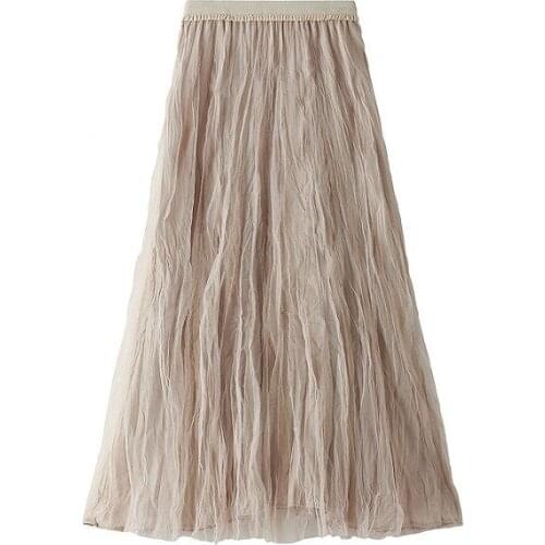 Women Skirt For Spring Autumn Winter Long A-line Skirts Womens High Waist Slim Solid Pink Skirts Womens