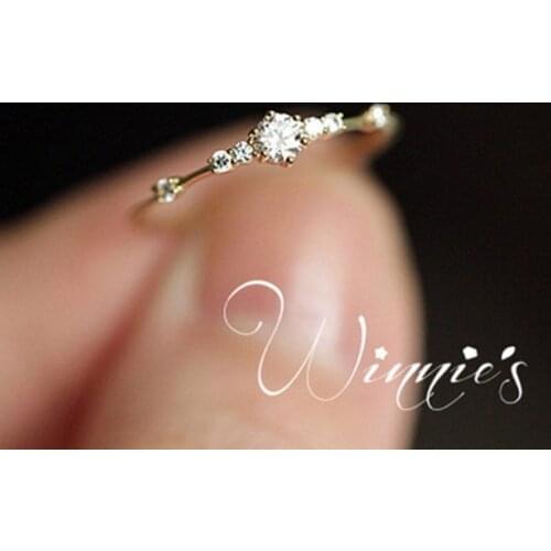 ZHOUYANG Dainty Ring For Women Concise Cubic Zirconia Gold Engagement Wedding Ring Fashion Jewelry Gift For Girl Friend KCR090