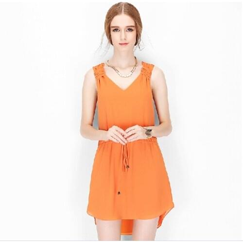 New 2020 women Summer dress,plus size XXL XXXL 4XL V-neck sexy chiffon party dress, Slim brief asymmetric casual dresses