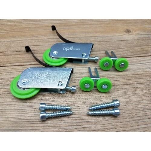 1set Moving door top/bottom roller pulley wheel door pulley wardrobe wall cabinet door wheel glass partition door roller