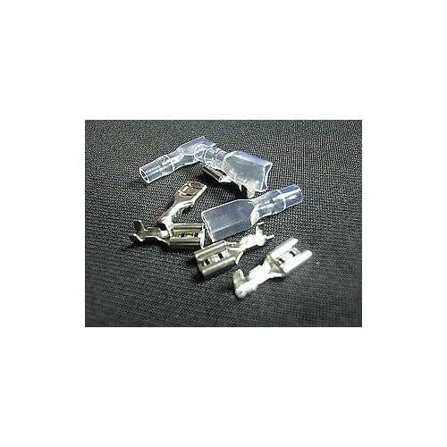 100pcs 6.3mm Crimp Terminal Female Spade Connector + Case