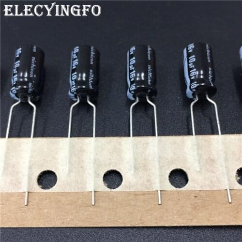 100pcs 10uF 16V NICHICON TM 6.3x11mm High Quality Long Life 16V10uF Aluminum Electrolytic Capacitor