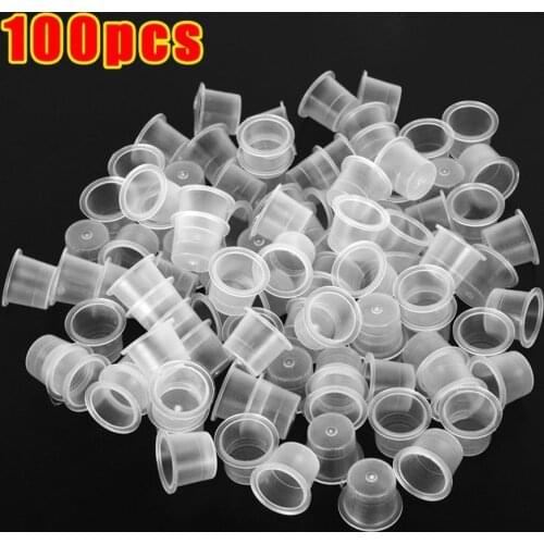 100Pcs S/M/L Plastic Tattoo Ink Cups Caps Holder Supplies Tattoo Ink Cups Tattoo accesories