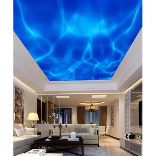 3d mural wallpaper Blue lake Dream ceiling Custom 3d mural wallpaper ceilings Home Decoration