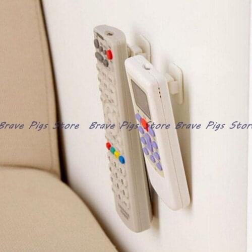 4PCS/Set Sticky Hook Set TV Air Conditioner Remote Control Key Practical Wall Storage Plastic Hooks Holder Strong Hanger