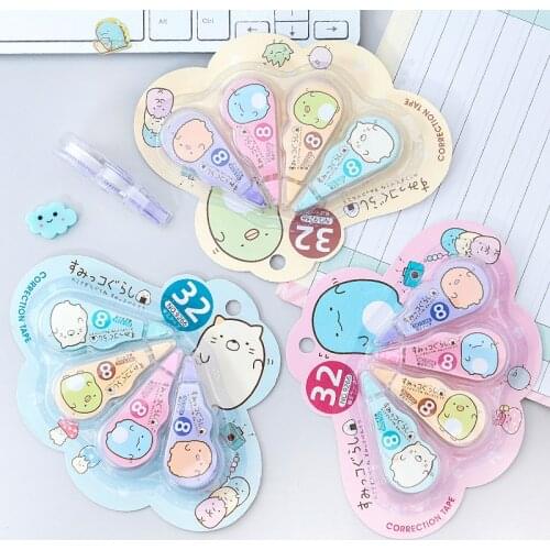 4 pcs/pack Kawaii Sumikko Gurashi White Out Corrector Correction Tape Promotional Gift Stationery School Office Supply