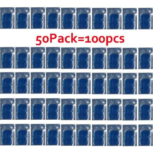 50Pack (100Pcs ) Gel Pads For Muscle Stimulator EMS Abdominal Trainer Replacemen Sticker Hydrogel Patch Slimming Massage Machine