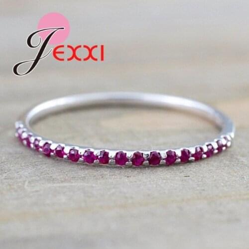 925 Sterling Silver Fashion Proposal Rings For Women Girls Wedding Engagement CZ Crystal Trendy Jewelry Wholesale