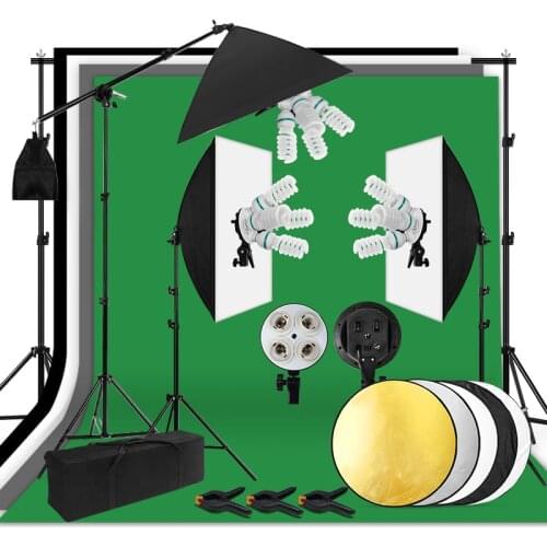 Photo Studio Bag Soft Box Studio Set Light Stand Bulb For Photgraphy Set