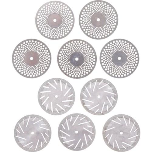 10 pcs Diamond Cutting Wheel Cut Off Discs Coated Rotary Tools with Mandrel