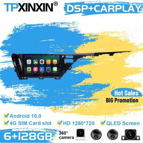 360 Cameras Car Radio 2 Din Stereo screen Receiver Android For Toyota Camry 2018 2019 GPS Player Navigation Auto Audio Head Unit