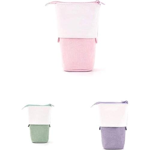 ANGOO Pencil Case, Vertical Transformer Bag Storage Bag, Pencil Case, Retractable Drop Down Pen Holder Student