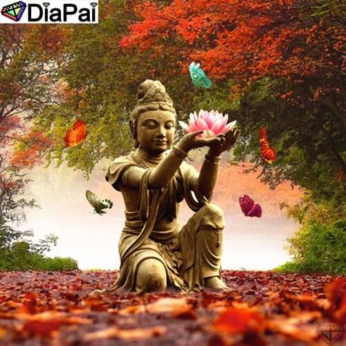 DiaPai 100% Full Square/Round Drill 5D DIY Diamond Painting "Religious Buddha" Diamond Embroidery Cross Stitch 3D Decor A20760