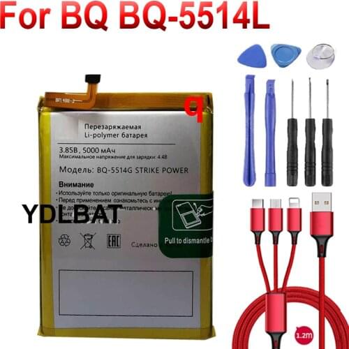 For micromax ACBPN50M03 5000mAh BQ-5514G Battery For BQ BQ-5514L BQ-5514G STRIKE POWER Mobile Phone Battery+toolkit